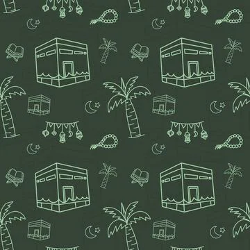 Islamic Doodle Pattern Vector Stockillustratie