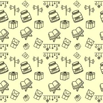 Islamic Doodle Pattern Vector Illustrazione stock