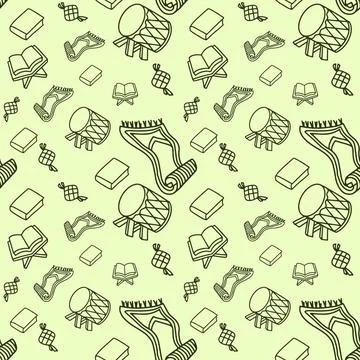 Islamic Doodle Pattern Vector Stock Illustration