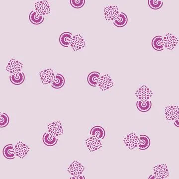 Islamic door knocker glyph seamless pattern Stock Illustration