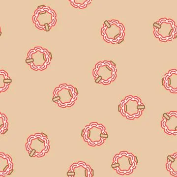 Islamic door knocker vector seamless pattern Stock Illustration