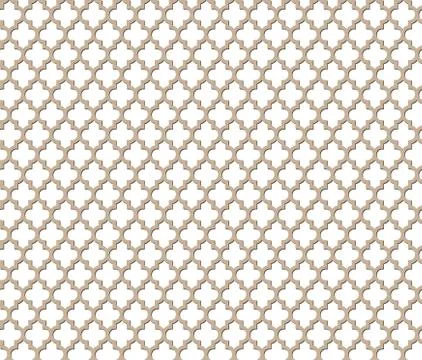 Islamic eastern decoration seamless pattern beige. Vector background texture Stock Illustration