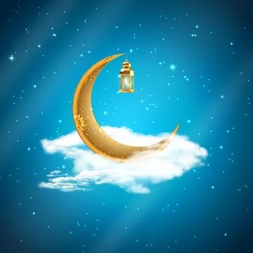 Islamic eid mubarak design greeting card , poster. Vector Illustration EPS10 Stock Illustration