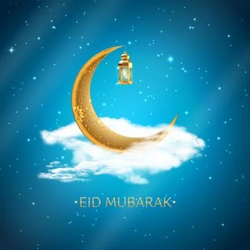 Islamic eid mubarak design greeting card , poster. Vector Illustration EPS10 Stock Illustration