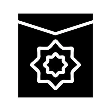 Islamic envelope with geometric pattern. Concept of Ramadan, Eid, and Islam.. Illustrazione stock