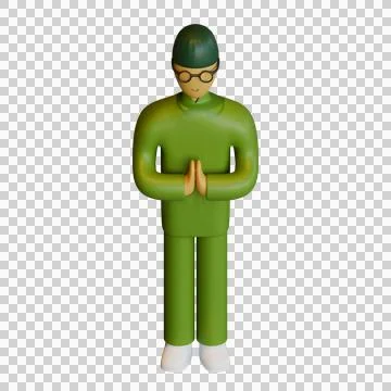 Islamic Father Top View Stock Illustration
