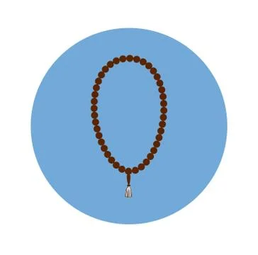 Islamic Flat Icon, Beads icon-Vector Flat Design Stock Illustration