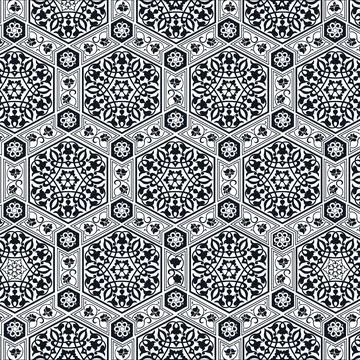 Islamic floral pattern, Moorish patterns, Vector Illustration Stock Illustration