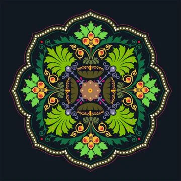 Islamic floral pattern, Moorish patterns, Vector Illustration Stock Illustration