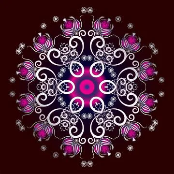 Islamic floral pattern, Moorish patterns, Vector Illustration Stock Illustration