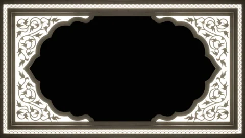 Islamic frame. 3D render. ALPHA MATTE. Stock Footage 171868911