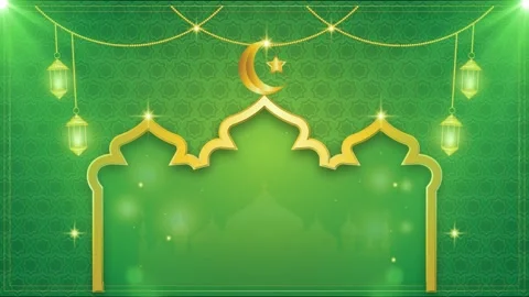 Islamic frame with mosque ornament background Stock Footage 296286461