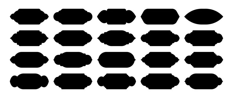 Islamic frames, oriental style objects. Arabic shapes, windows and arches Illustrazione stock