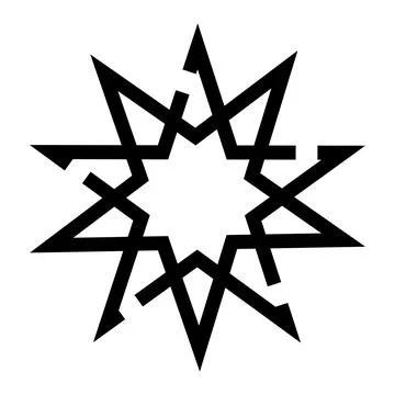 Islamic geometric eight pointed star sacred pattern Stock Illustration