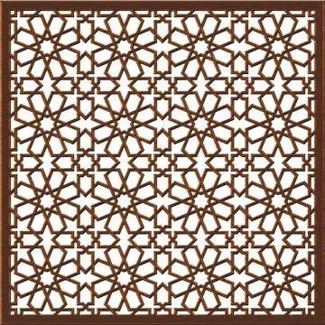 Islamic  geometric pattern. Arabesque wall panel. Illustration Stock Illustration