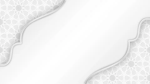 Islamic Geometric Pattern Background Loop with White Mosque Arch Frame 4K Stock Footage 328090695