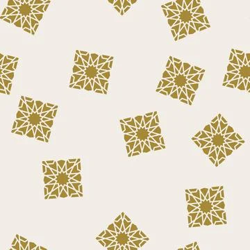 Islamic geometric pattern glyph seamless pattern Stock Illustration