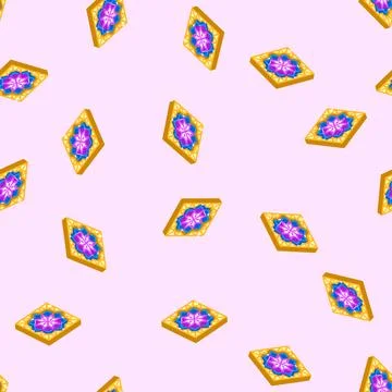 Islamic geometric pattern isometric icon seamless pattern Stockillustratie