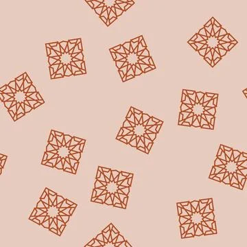 Islamic geometric pattern line seamless pattern Stock Illustration