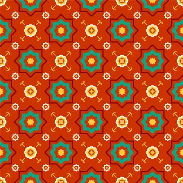 Islamic geometric pattern seamless. East ornament. Muslim background. Vector Illustrazione stock