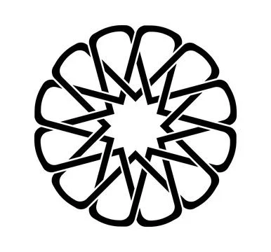 Islamic geometric pattern, seamless star shape intertwining lines vector design Stock Illustration