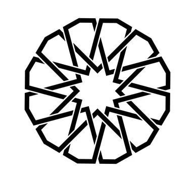 Islamic geometric pattern, seamless star shape intertwining lines vector design Stock Illustration