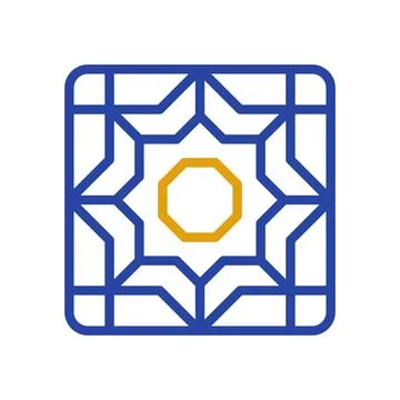 Islamic Geometric Pattern Tile Design.  Ornamental, Decorative, and Cultural. イラスト素材