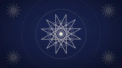 Islamic Geometric Rosette Blooming and Expanding Pattern Loop Видео 346990210