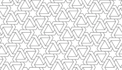 Islamic geometric seamless pattern, vector illustration Illustrazione stock