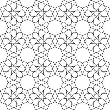 Islamic geometric seamless pattern, vector illustration Stock Illustration