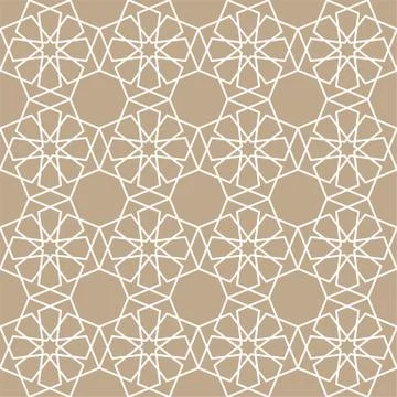 Islamic geometric seamless pattern, vector illustration Illustrazione stock