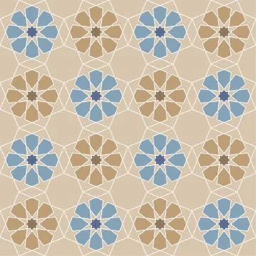 Islamic geometric seamless pattern, vector illustration Stock Illustration