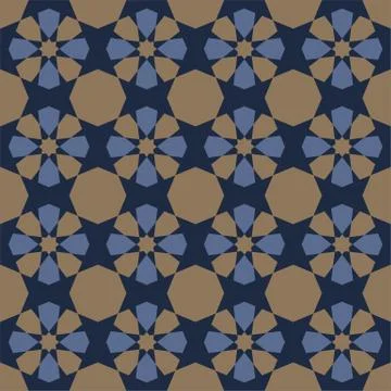 Islamic geometric seamless pattern, vector illustration Illustrazione stock
