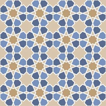 Islamic geometric seamless pattern, vector illustration Illustrazione stock