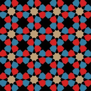 Islamic geometric seamless pattern, vector illustration Stock Illustration