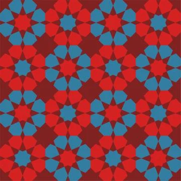 Islamic geometric seamless pattern, vector illustration Stock Illustration