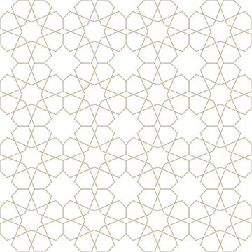 Islamic geometric seamless pattern, vector illustration Illustrazione stock