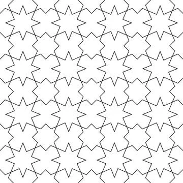 Islamic geometric seamless pattern, vector illustration Stock Illustration