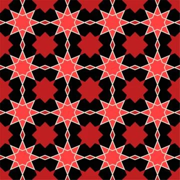 Islamic geometric seamless pattern, vector illustration Stock Illustration