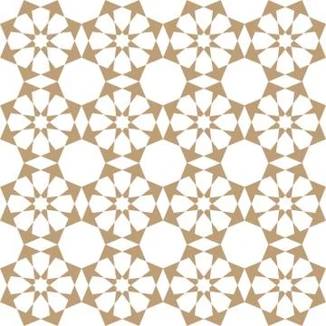Islamic geometric seamless pattern, vector illustration Stock Illustration