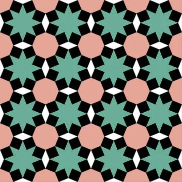 Islamic geometric seamless pattern, vector illustration Stock Illustration