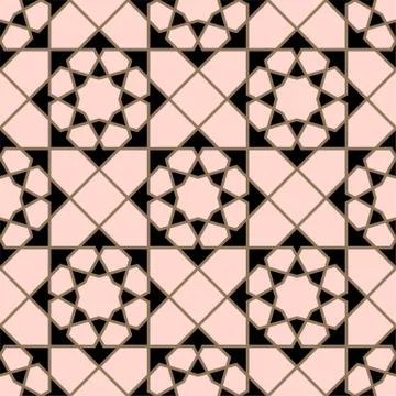Islamic geometric seamless pattern, vector illustration Illustrazione stock
