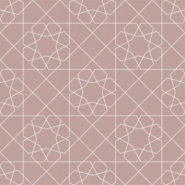 Islamic geometric seamless pattern, vector illustration Stock Illustration