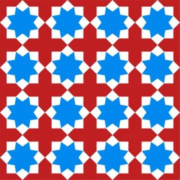 Islamic geometric seamless pattern, vector illustration Illustrazione stock