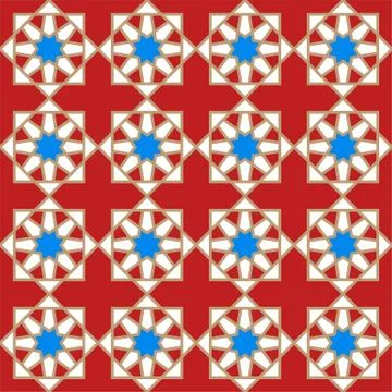 Islamic geometric seamless pattern, vector illustration Illustrazione stock