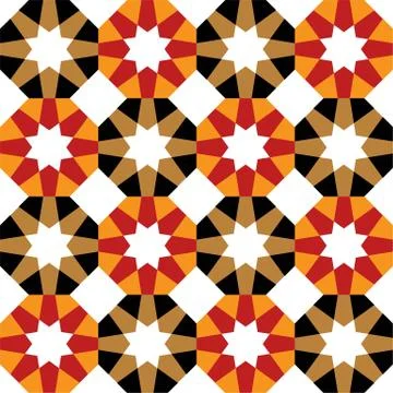 Islamic geometric seamless pattern, vector illustration Stock Illustration