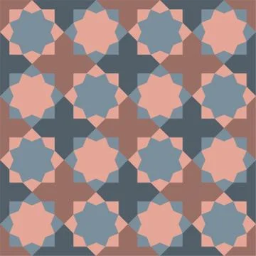 Islamic geometric seamless pattern, vector illustration Illustrazione stock