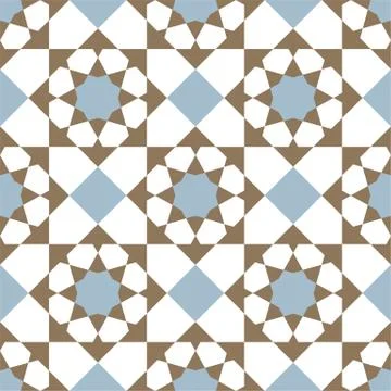 Islamic geometric seamless pattern, vector illustration Illustrazione stock