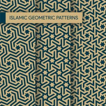 Islamic Geometric Seamless Patterns Stock Illustration