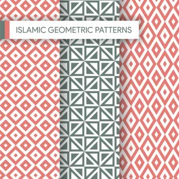 Islamic Geometric Seamless Patterns Illustrazione stock